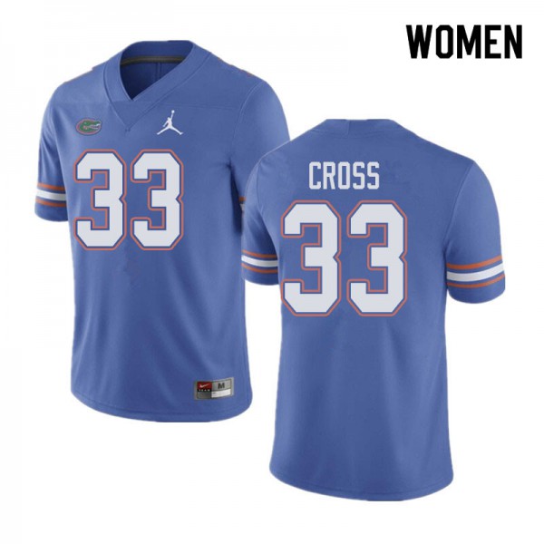 Jordan Brand Women #33 Daniel Cross Florida Gators College Football Jerseys Blue